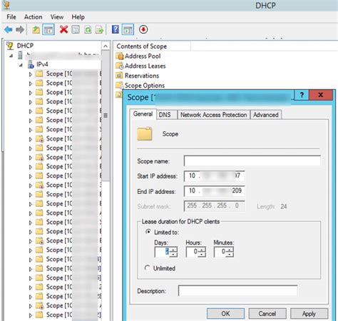 how to set lease time on dhcp server